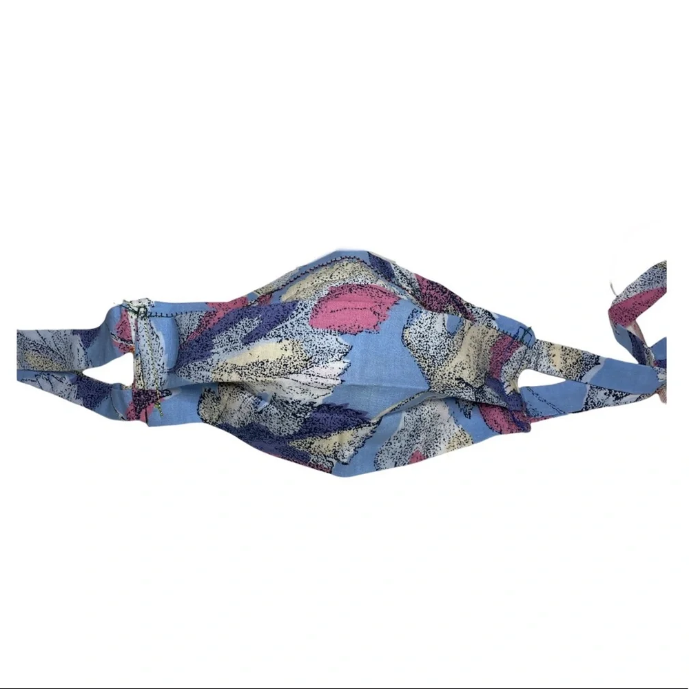 Women’s Kid’s Men’s Face Mask Reusable Washable Blue Multi Blue Strings